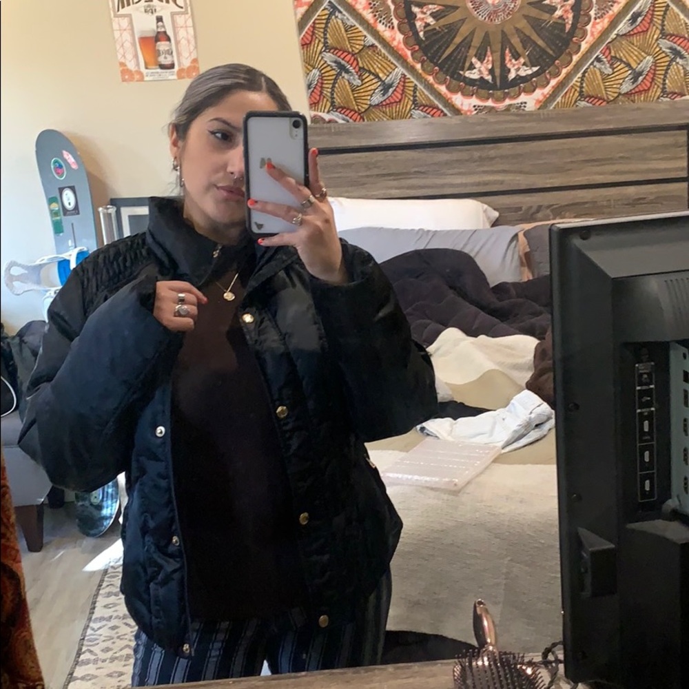 Black puffer jacket